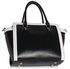 LS00255B - Black /White Grab Tote Handbag