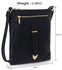 LS00481 - Black Buckle Detail Crossbody Bag