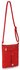 LS00481 - Red Buckle Detail Crossbody Bag
