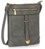 LS00481 - Grey Buckle Detail Crossbody Bag