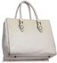 LS00511 - Wholesale & B2B White Metal Detail Grab Tote Handbag Supplier & Manufacturer