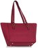 LS00497 - Burgundy Grab Shoulder Handbag