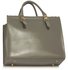 LS00366A  - Grey /White Front Pocket Grab Tote Handbag