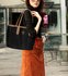LS00506 - Black / Nude Reversible Tote Shoulder Handbag
