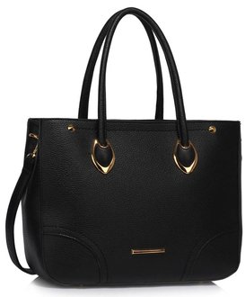 LS00515 - Black Grab Shoulder Handbag
