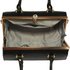 LS00510 - Black Structured Metal Frame Top Handbag