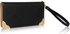 LSP1072A - Black Purse/Wallet with Metal Decoration