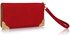 LSP1072A - Red Purse/Wallet with Metal Decoration