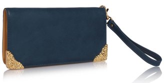 LSP1072A - Navy Purse/Wallet with Metal Decoration