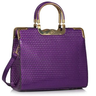 LS00294A - Purple Metal Frame Grab Tote