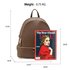 LS00171  - Brown Backpack Rucksack School Bag