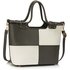 LS00111 - Grey /White Fashion Tote Handbag