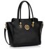 LS00463 - Wholesale & B2B Black Polished Metal Shoulder Handbag Supplier & Manufacturer