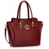 LS00463 - Wholesale & B2B Burgundy Polished Metal Shoulder Handbag Supplier & Manufacturer