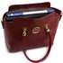 LS00463 - Wholesale & B2B Burgundy Polished Metal Shoulder Handbag Supplier & Manufacturer