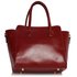 LS00463 - Wholesale & B2B Burgundy Polished Metal Shoulder Handbag Supplier & Manufacturer