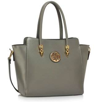 LS00463 - Wholesale & B2B Grey Polished Metal Shoulder Handbag Supplier & Manufacturer