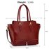 LS00456 - Wholesale & B2B Burgundy Zipper Tote Shoulder Bag Supplier & Manufacturer