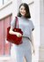 LS00456 - Wholesale & B2B Burgundy Zipper Tote Shoulder Bag Supplier & Manufacturer