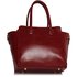 LS00456 - Wholesale & B2B Burgundy Zipper Tote Shoulder Bag Supplier & Manufacturer