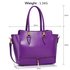 LS00456 - Purple Zipper Tote Shoulder Bag