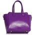 LS00456 - Purple Zipper Tote Shoulder Bag