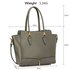 LS00456 - Wholesale & B2B Grey Zipper Tote Shoulder Bag Supplier & Manufacturer