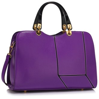 LS00416- Purple Colour Block Patchwork Grab Bag