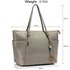 LS00350A - Grey Women's Large Tote Bag