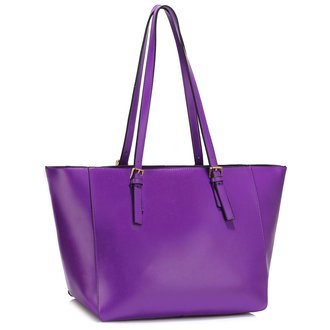 LS00498- Purple Grab Shoulder Handbag
