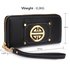 LSP1051A - Black Purse/Wallet with Metal Decoration