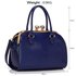 LS00378B - Navy Metal Frame Satchel