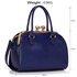 LS00378B - Navy Metal Frame Satchel