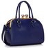 LS00378B - Navy Metal Frame Satchel