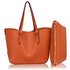 LS00265 - Brown Shoulder Bag With Removable Pouch