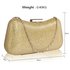 LSE00337 - Gold Hard Case Evening Bag