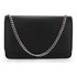 AGC00342 -  Black Large Flap Clutch purse