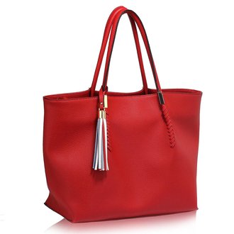 LS00271 - Wholesale & B2B Red Tassel Charm Shoulder Bag Supplier & Manufacturer