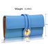 LSP1078 - Blue Purse/Wallet With Gold Tone Metal