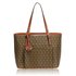 AG00534 - Brown Women's Tote Bag With Front Pocket