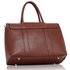 AG00538 - Coffee Satchel Grab Shoulder Handbag