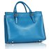 LS00366A  - Wholesale & B2B Blue Front Pocket Grab Tote Handbag Supplier & Manufacturer
