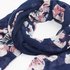AGSC034 - Floral Print Navy Women's Scarf