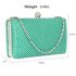 LSE00278 - Emerald Crystal Beaded Evening Clutch Bag