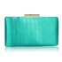 LSE00314 - Emerald Satin Clutch Evening Bag