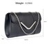 LSE00329A -  Black Flap Clutch purse