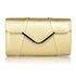 LSE00329A -  Gold Flap Clutch purse