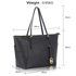 AG00350 - Black Women's Large Tote Handbag