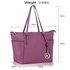 AG00350 - Purple  Women's Large Tote Handbag