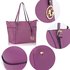 AG00350 - Purple  Women's Large Tote Handbag